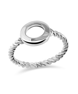 Circular Spiral Silver Ring NSR-411